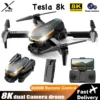 Tesla 8K Drone Professional 4K Aerial Photography Quadcopter RC Helicopter Obstacle Avoidance Hlicopter Wifi FPV Dron Kids Toy